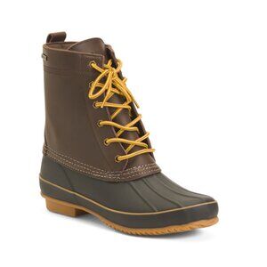 GH BASS Brown Leather Waterproof Eastport Duck Boots